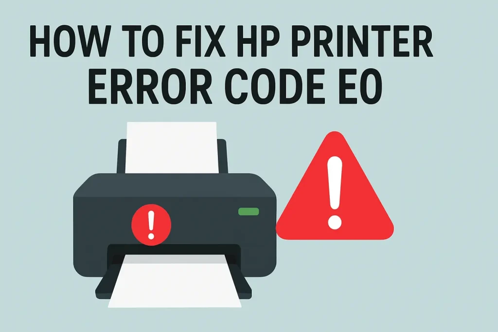 How To Fix HP Printer Error Code E0?