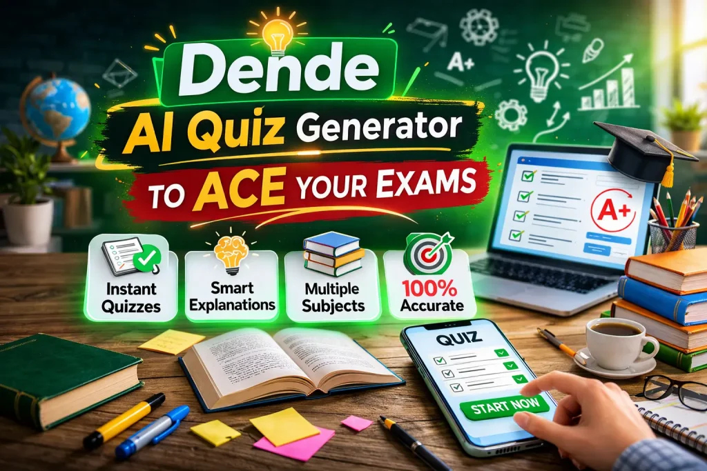 Dende - AI Quiz Generator to Ace Your Exams-